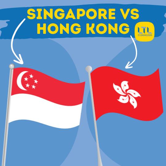 Singapore vs Hong Kong - flags